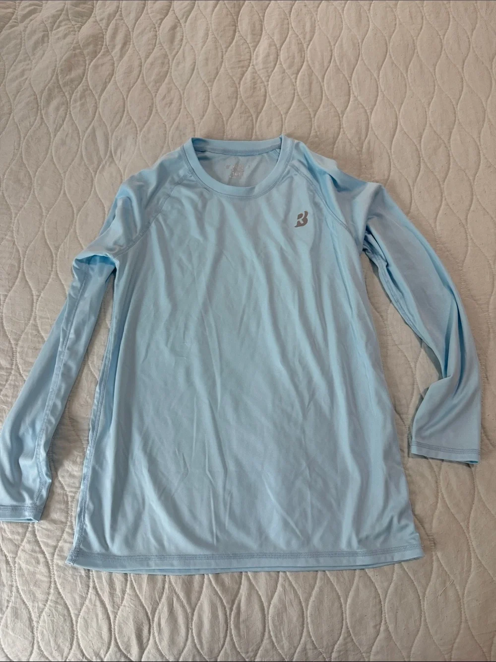 RBX Light Blue Kids Long Sleeve Swim Rashguard
